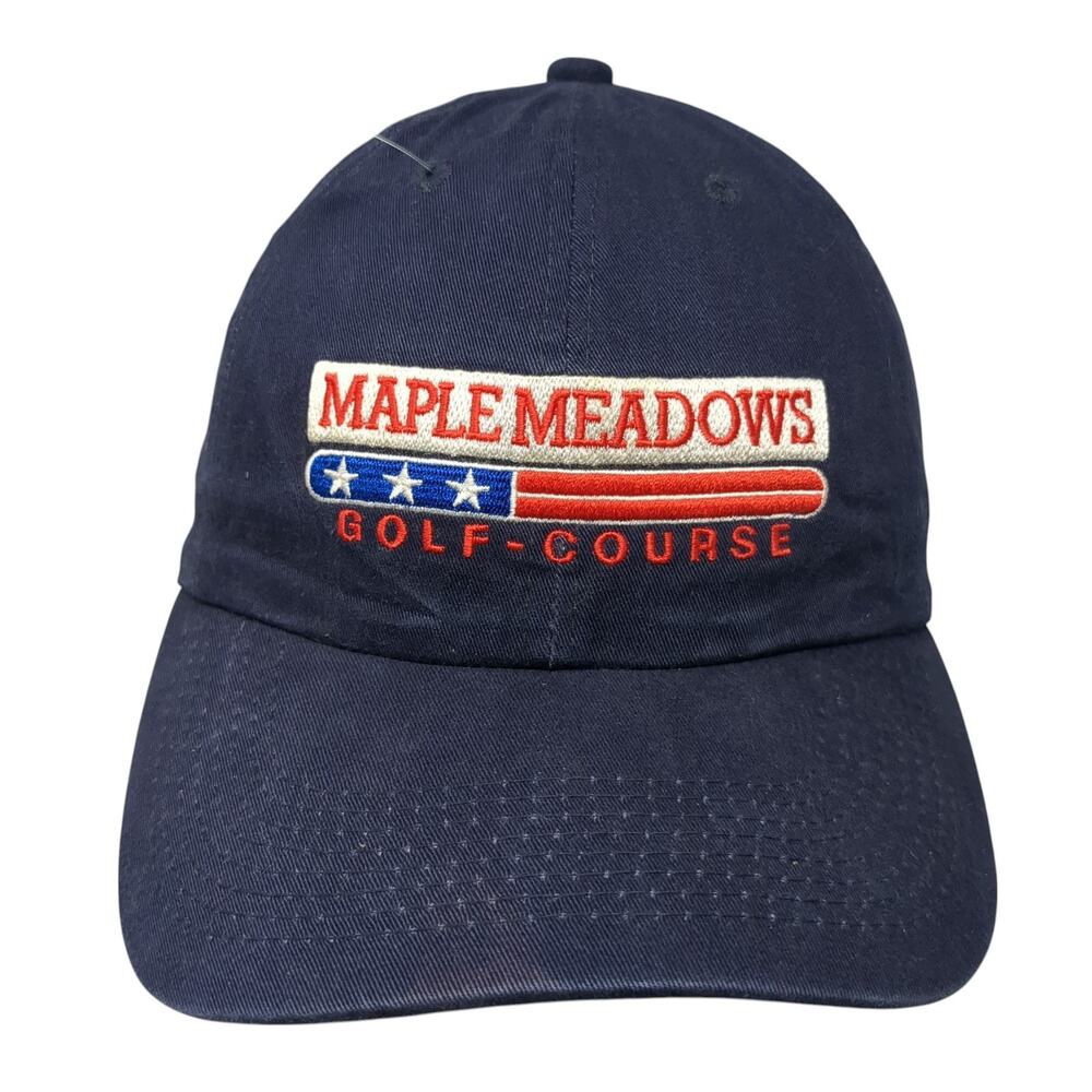 Maple Meadows Golf Course Baseball Cap Blue OS Adjustable Patriotic Carolina